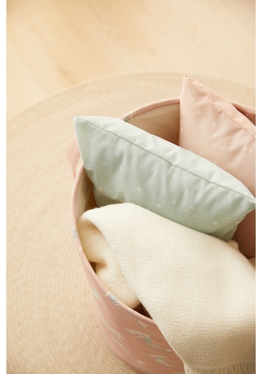 Ocean Home Textile Çocuk Odası Ağzı Büzgülü Deniz Kızı Oyuncak Sepeti 36 x 48 cm