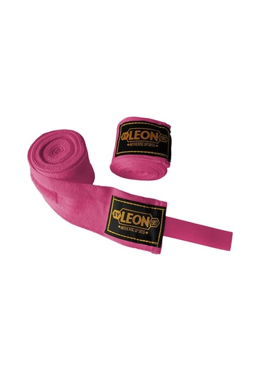 Leon Elastik Boks, Kick Boks Ve Muay Thai Bandajı 3,5 Metre  Pembe