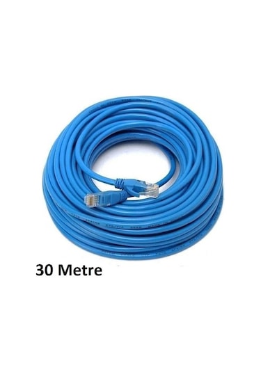 CAT6 KABLOSU ETHERNET 30 METRE İNTERNET MODEM LAN RJ45 UÇ