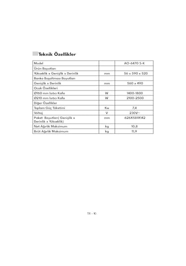 Vestel AO-6470 S-K Ankastre Cam Ocak