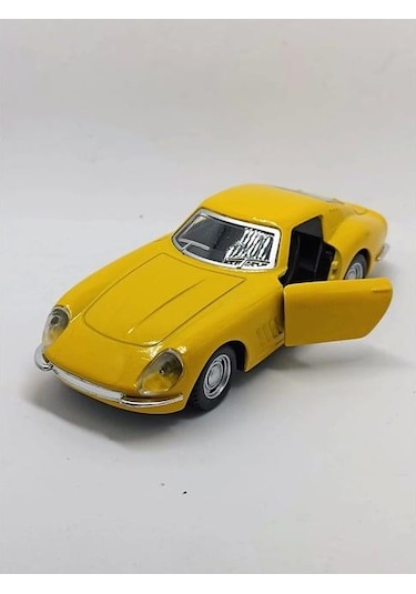 Nostaljik Metal Çek Bırak Araba Sarı Kapılar Açılır 1/36 Ölçek Mod:1 Diğer