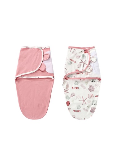 Neevoyu 3-6 Ay Bebekler İçin Pamuklu Sarılma Battaniyesi Seti Pembe Deniz Yıldızı + Kayısı Pembe , 2 Adet M Bedeni Pembe