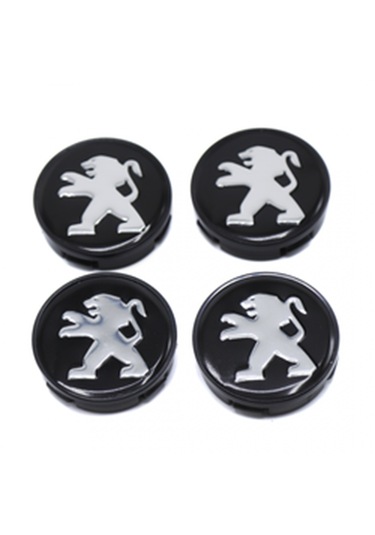 Peugeot Uyumlu Yedek Parça Geçmeli Siyah 55/58 Mm Jant Göbeği