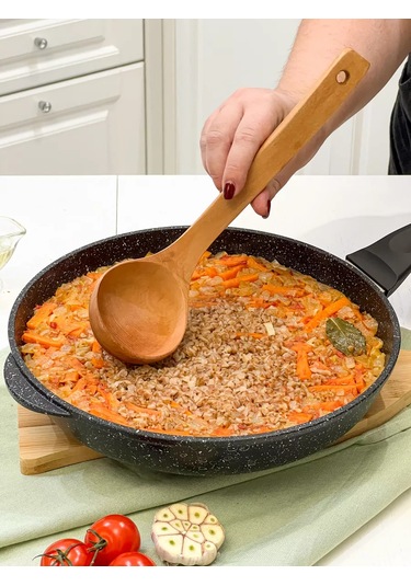 Topichome Ahşap Kepçe, Çevre Dostu Yarı Kepçe 176210664 Kahverengi