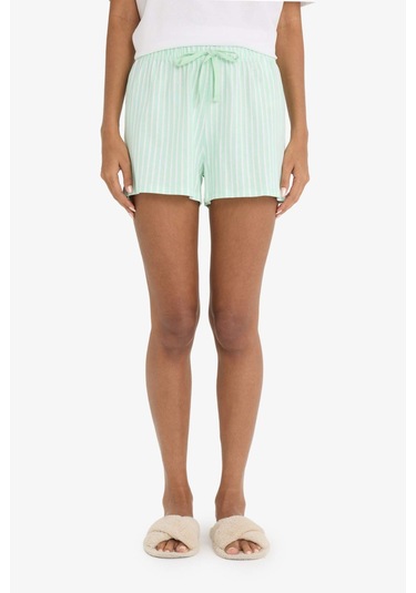 Defacto Regular Fit Şort Pijama Alt-fall İn Love- F3141ax25smgn1139 Yeşil