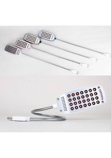 Pembe Meetoo 28 Leds Okuma Lambası Led Usb Esnek 4 Renk Dizüstü Pc Bilgisayar İçin 1 Adet
