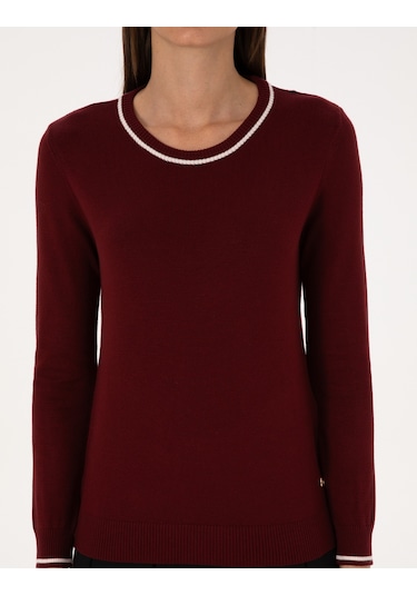 Pierre Cardin Kadın Vişne Kazak /triko 50315910-vr223 Vişne