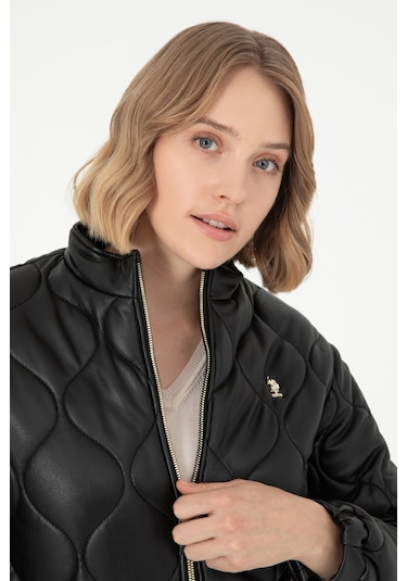 U.s. Polo Assn. Kadın Siyah Deri Mont-kaban 50297262-001 001sıyah