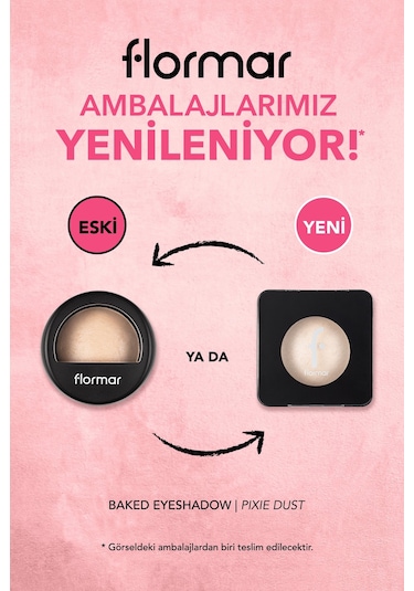 Flormar Yoğun Işıltılı Göz Farı - Baked Eyeshadow -005 Pixie Dust- 8682536052429