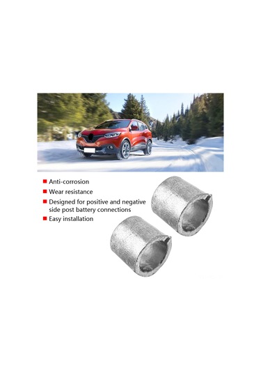 Konesam Otomobil Aküsü Bağlantı Terminale Uyumlu, Dayanıklı Metal + Ve - Kutupsuz Tamiri Sleevesi Seti