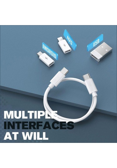 Maiyame Beyaz 60w Hızlı Şarj Data Kablosu Saklama Kutusu - 480mbps, 3a Akım, 29cm, Pvc+abs Malzeme, Evrensel Uyumlu