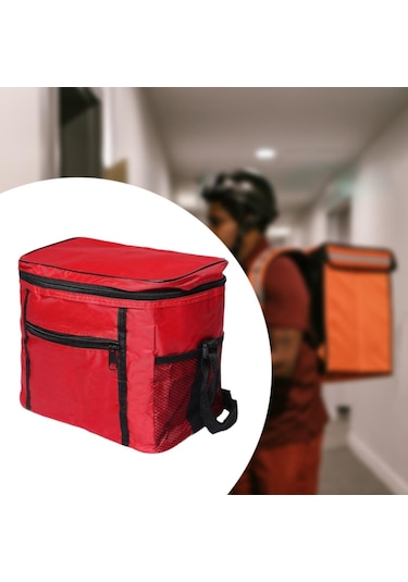 Suntek Yalıtımlı Soğutucu Çanta Catering Ofisi Kırmızı
