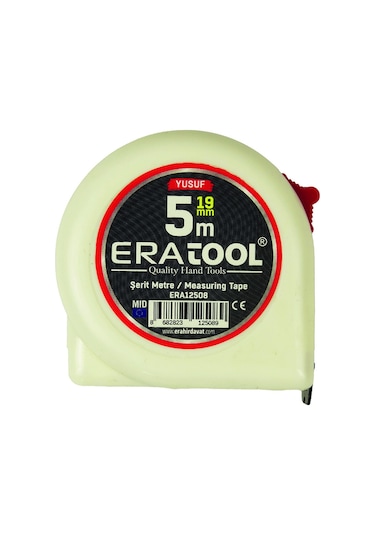 Şerit Metre 5 19mm - Beyaz Era12508 Yusuf Eratool