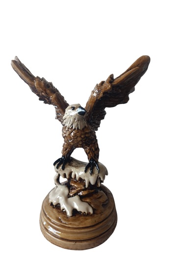 10cm -18cm Ebatlarında Kırılmaz Polyester,sarı Renk Kartal Biblo