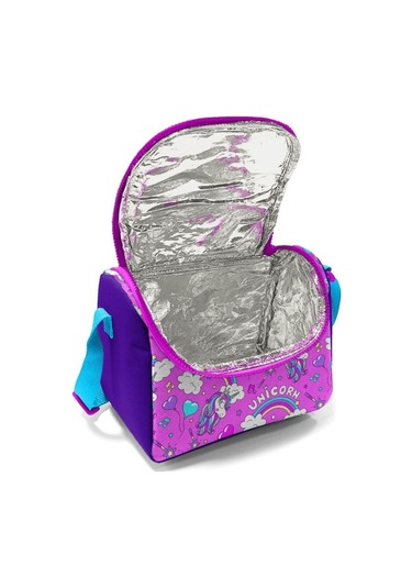 Coral High Kız Çocuk Mor Pembe Unicorn Okul Beslenme Çantası Th