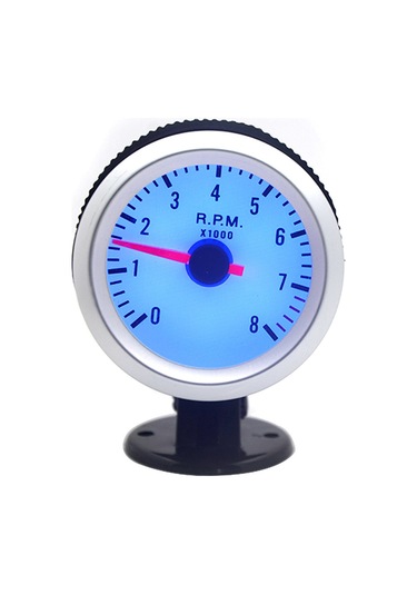 Yifomall 52mm Led Devir Göstergesi - 8000 Rpm'ye Kadar Dijital Gösterge, Mavi Arka Işıklı, 1-8 Silindir Araçlar İçin