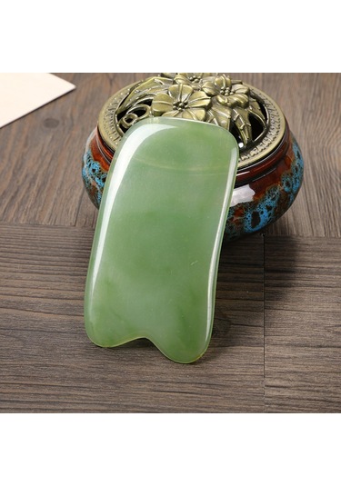 Homyl 7 Adet Gua Sha Masaj Aracı Taşınabilir El Geleneksel Yeşil