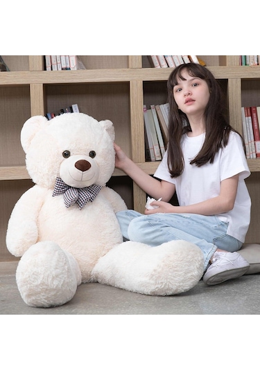 80 Cm Papyonlu Peluş Ayıcık - % 100 Yerli Ürün 001