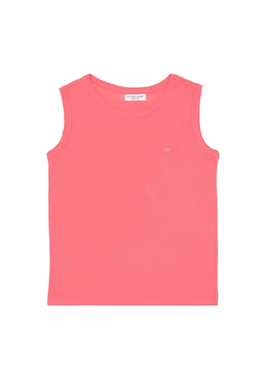 U.S. Polo Assn. Kız Çocuk Pembe Kolsuz Basic Tişört 50306215-VR167
