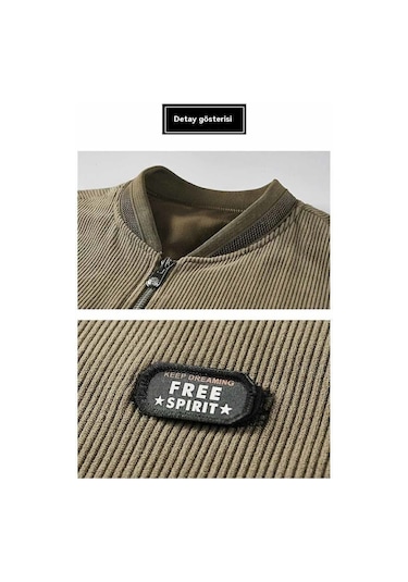 Erkek Kışlık İş Kıyafeti Bol Üst Kalın Ceket Kahverengi