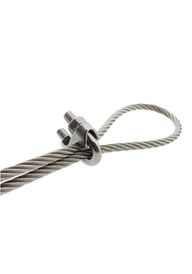 5'li Paslanmaz Krom Klemens. 4mm. Halat Sıkıcı Klemens