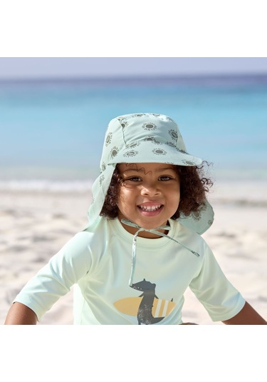 Lassig Crocodile Uv Korumalı Kısa Kollu Mayo Tişört Sea Foam Açık Mavi