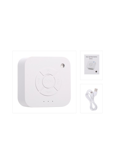 Shineyee Bebekler Ve Yetişkinler İçin 9 Rahatlatıcı Uyku Sesi İle Taşınabilir Şarjlı Uyku Makinesi Beyaz