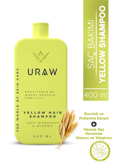 Uraw Onarıcı ve Saç Derisi Dengeleyici Bakım Sarı Şampuan 400 ML