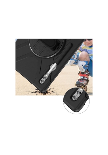 Samsung Galaxy Uyumlu Tab S9 Ultra Sm-x910 Defender Askılı Zırhlı Tank Case
