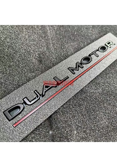 Tesla Model Y S X Dual Motor Siyah Logosu -