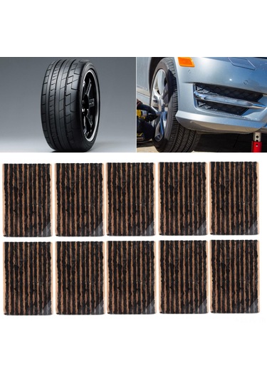 Lemestar Oto Ve Motosiklet Lastik Tamiri İçin Kauçuk Tamir Şeritleri - Zaman Ve Emek Tasarrufu Sağlar, Özlü Ve Etkili Tamir 100 Adet