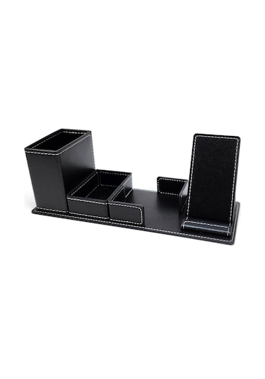 Prozenis Florya Ofis Deri Masa Üstü Kalemlik Notluk Telefon Standı Seti