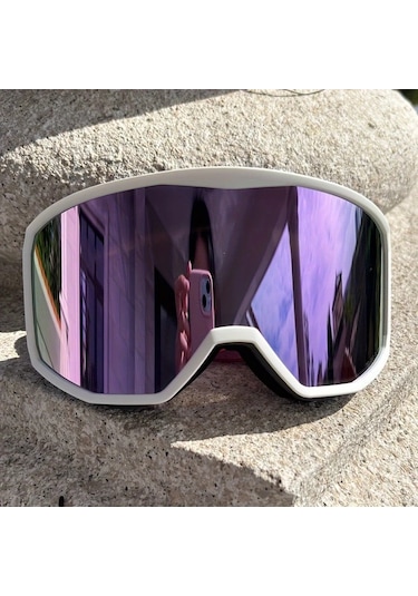 Willowhaven Bollfo Yetişkin Kayak Gözlüğü Pink Anti Fog Çift Katman Lens Karlı Kayak Malzemeleri