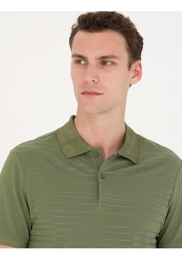 Pierre Cardin Erkek Haki Tişört 50275708-vr027 Haki