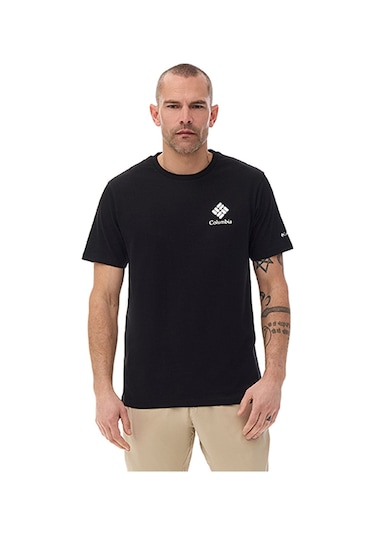 Columbia Cs0481 Csc M Stacked Gem Ss Erkek T-shirt-33126 Siyah