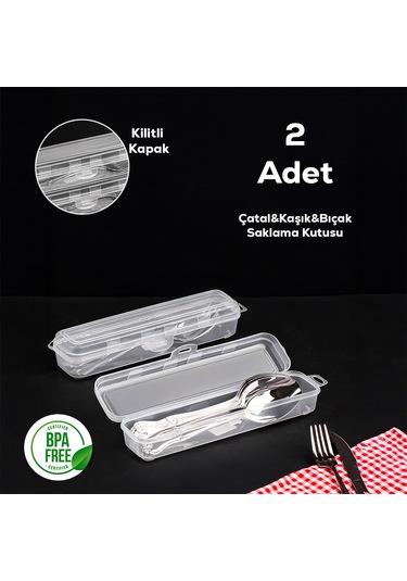 Porsima Te-192 2 Li Şeffaf Çok Amaçlı Taşıma Saklama Kutusu Şeffaf