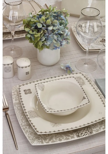 Karaca  Feya Cream 60 Parça 12 Kişilik Yemek Takımı