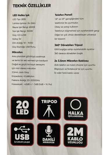 Starcom Pu-480 Tripod Canlı Yayın Seti