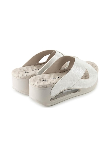 Muya Penelope Anatomik Airmax Memory Foam Kadın Terlik Kırık Beyaz