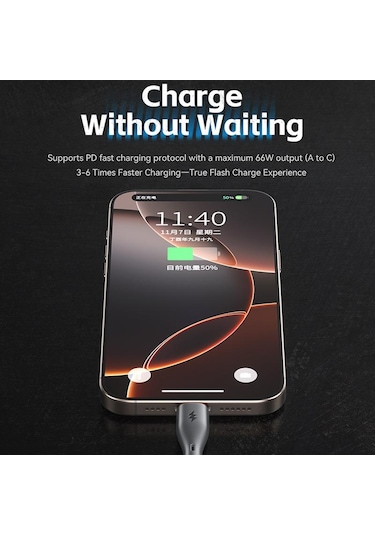 Wk Wdc-116m 12w Usb Micro Usb Hızlı Şarj Veri Kablosu, Uzunluk: 1m Siyah