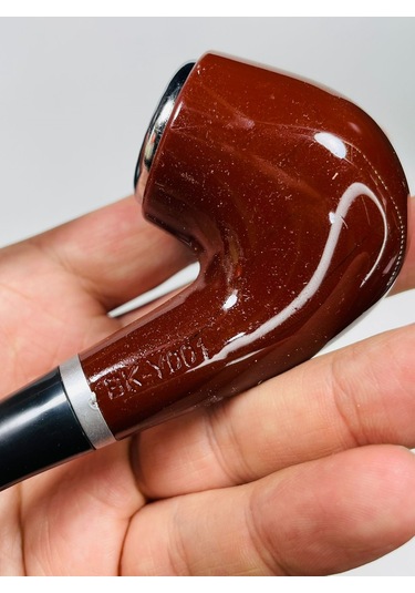 Big Pipe Ahşap Görünümlü Sert Akrilik Pipo 10 CM
