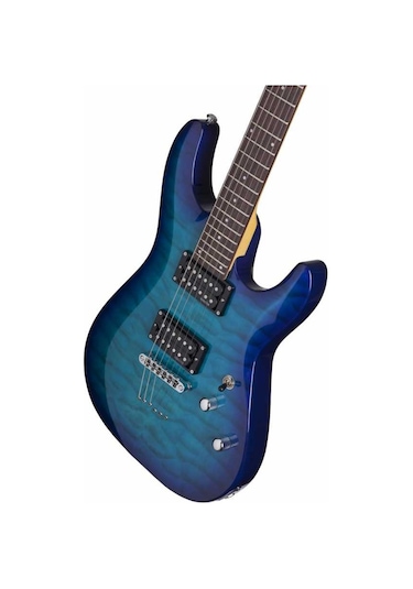 Schecter C-6 Plus Elektro Gitar (Ocean Blue Burst)