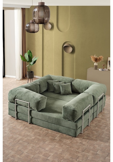 Legom Lucas Aktivite Koltuğu Yatak Olabilen Çok Amaçlı Kanepe L Koltuk Yeşil Yeşil