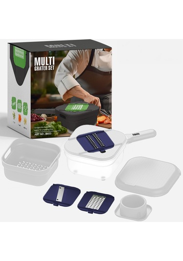 Fabcio Magicmom Çok Amaçlı Dilimleyici Set Beyaz - Lacivert