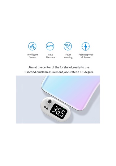 Xiyyadms Hi8us K8 Hg05 Tip-c Usb Akıllı Sıcaklık Ölçer - Telefon Bağlı, Pil Gerektirmeyen, 1 Saniye Ölçüm, Led Ekranlı, C/ F Dönüştürülebilir, Beyaz