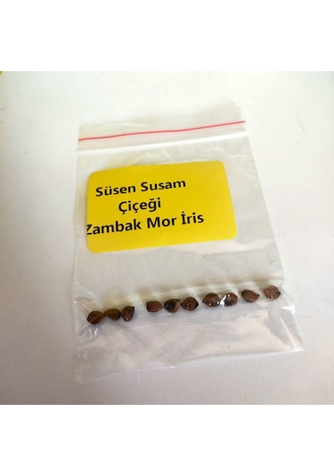 Mor Zambak İris Süsen Susam Çiçeği Mezarlık Çiçeği Tohumu 10 Ad