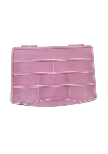 10 Bölmeli Kapaklı Kutu Pembe