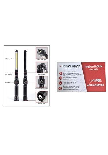 Rico Katlanabilir Şarjlı Led Lamba Mıknatıslı Fener 013-rc0035 beyaz