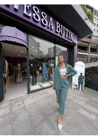 Vizon Alt Üst Takım - Yeşil Renk-198 Yeşil