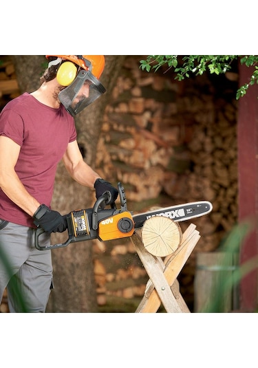 Worx WG384E 40V 2.0 Ah Li-İon Profesyonel Şarjlı Kömürsüz Zincirli Testere 35 CM